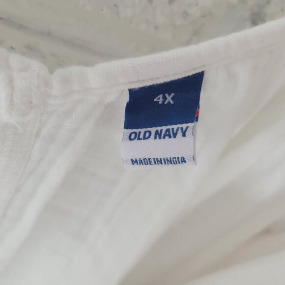 Old Navy Womens Top 4X Plus Camisole Tied Spaghetti Straps Casual WHI3E - Picture 8 of 9